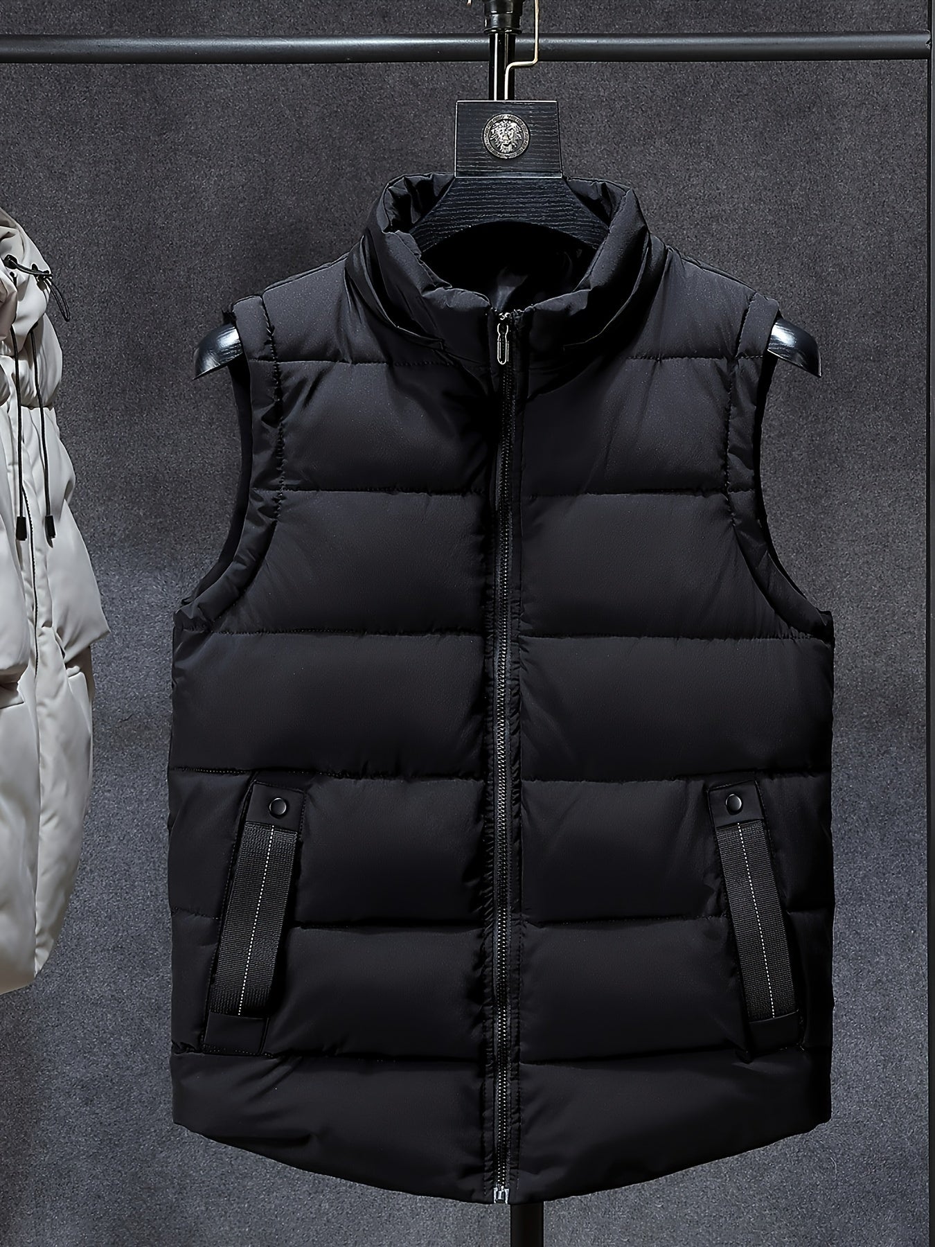 Men Sleeveless Down Thermal Hooded Vests Jackets Winter Waistcoat
