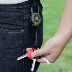 Stainless Steel Telescopic Key Holder Keychain Key Ring Retractable Key Chain