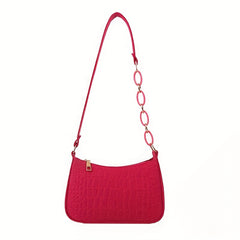 Crocodile Pattern Hobo Bag Shoulder Bag Women's Casual Handbag