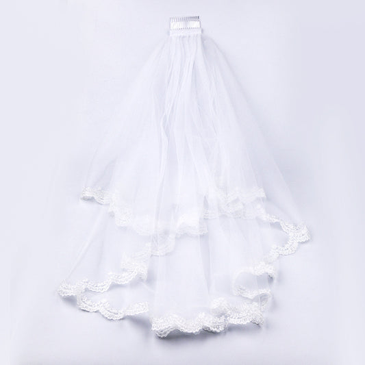 Lace Flower Wedding Veil Bridal Wedding Accessories Jewelry Veil