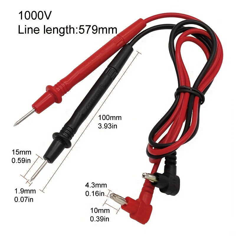 Multimeter Test Leads Pen 1000V 10A A830L DT830B 9205A Probe Wire Connection