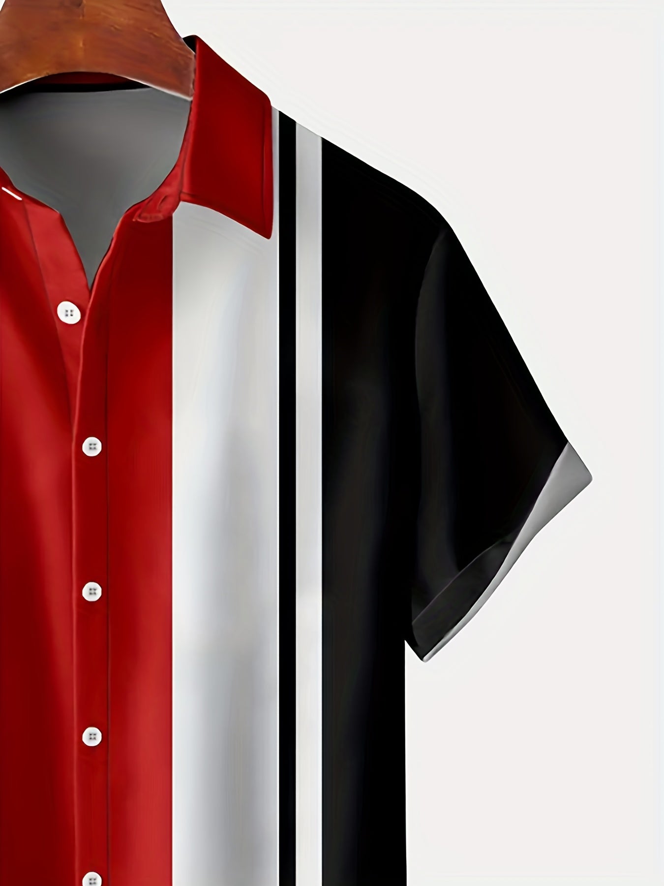 Men's Poker Stripe Short Sleeve Hawaiian Shirt