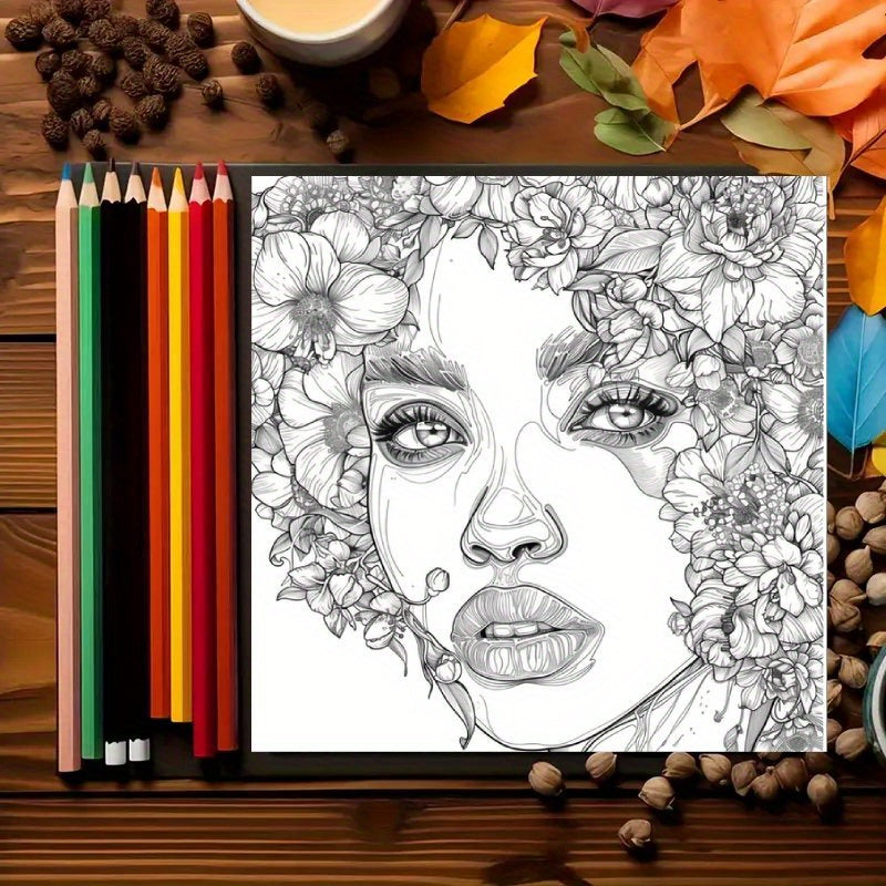 Deluxe Coloring Book Featuring Beauties for Relaxation