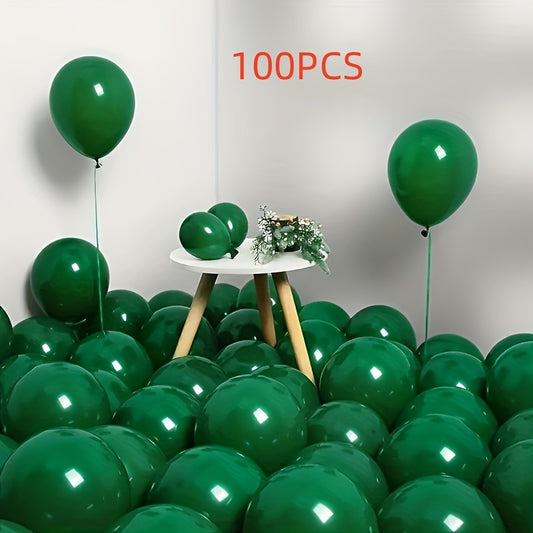 100pcs Dark Green 10 inch Latex Balloons Party Balloon Wreath Accessories