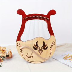 Small 19 String Beginner Lyre Harp Portable Musical Instrument
