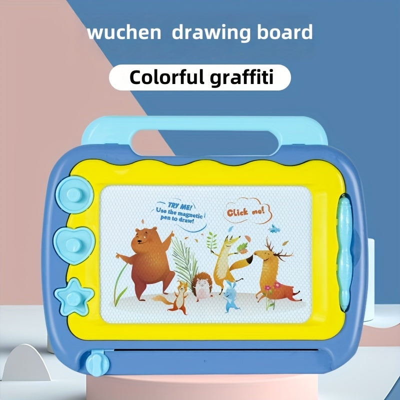 Large Magnetic Drawing Board for Kids with Magnetic Wand
