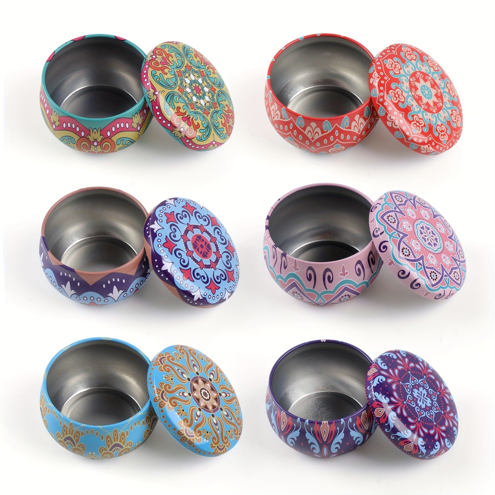 6pcs Candle Tin Jars for DIY Candle Making with Lids