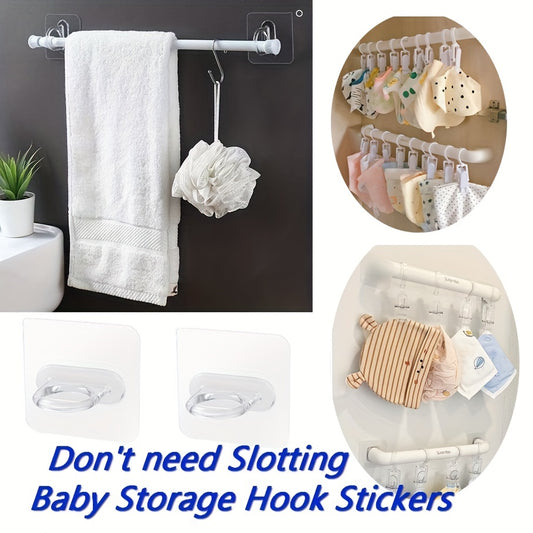 10pcs Baby Storage Hook Stickers No Poles Included