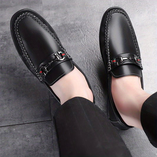 Men's Casual PU Leather Boat Shoes Lightweight Slip On Dress Shoes