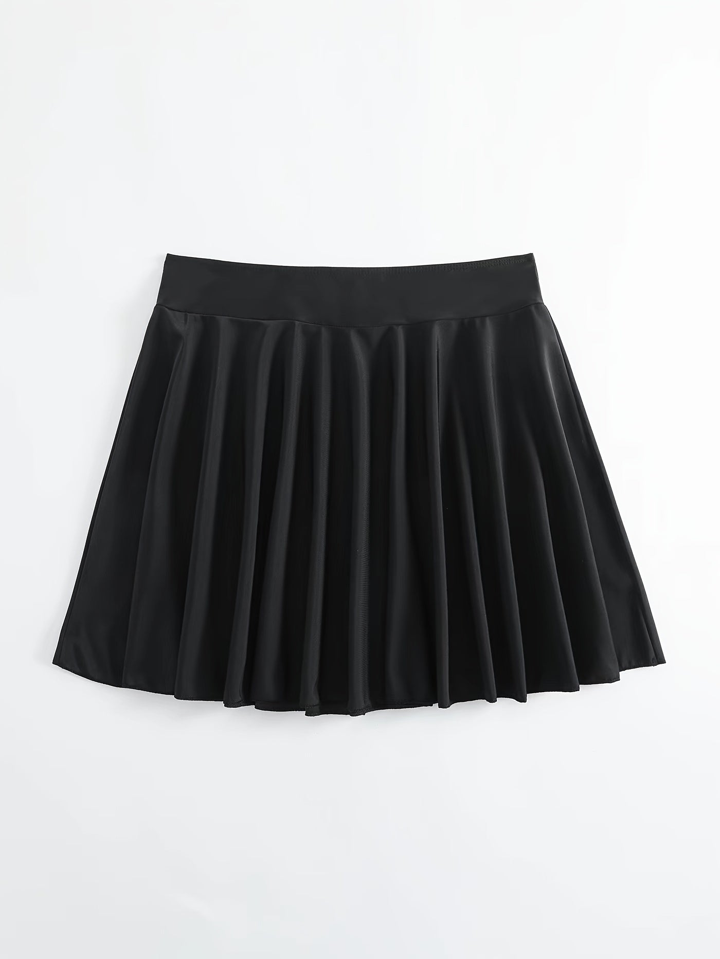  High Waist Pleated Beachwear Skirt