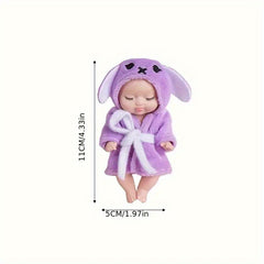 2pcs Rebirth Princess Dolls Soft Cuddly Adorable Friends in Pink And Bathrobes