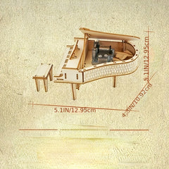 3D Handicraft Piano Music Box DIY Building Blocks