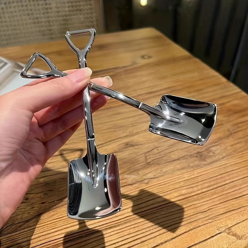 4pcs Stainless Steel Dessert Fruit Tea Coffee Mixing Jam Ice Cream Salad Spoon