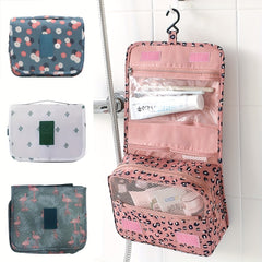 Portable Hanging Hook Cosmetic Bag Nylon Zipper Makeup Pouch