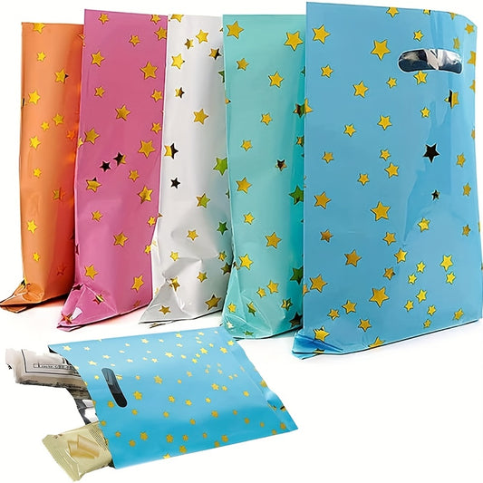 50pcs Kids Party Favors Bags Assorted Goodie Candy Bags in 5 Colors