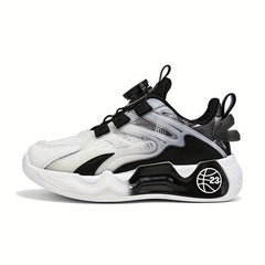 Boys Rotating Button Low Top Sneakers Breathable Non Slip Shoes