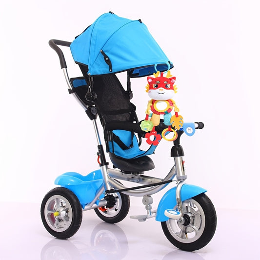 Colorful Dragon Plush Stroller Toy with Bell for Car Decoration