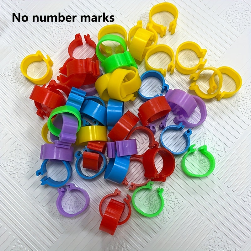 100pcs Poultry Foot Rings for Chicken Duck Geese Pigeon Marking