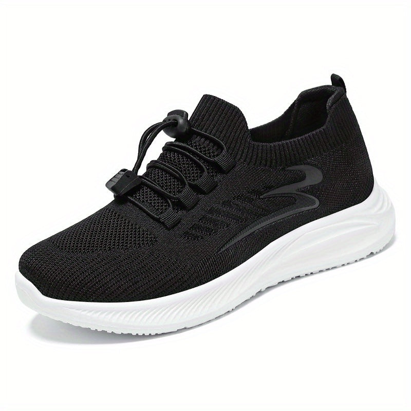 Soft Thick Sole Shock Absorption Flying Woven Shoes Lightweight
