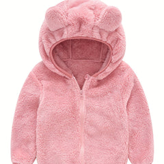 Toddler Fleece Jacket Baby Boys Girls Hooded Outwear Fall Winter Clothing