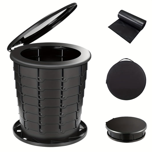 1pc Portable Toilet for Travel Adjustable Height Camping Toilet