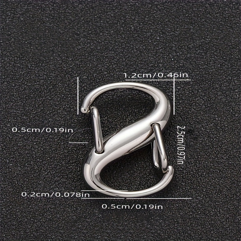 10pcs S Type Spring Fastener Key Chain Mini Buckle Keychain