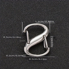 10pcs S Type Spring Fastener Key Chain Mini Buckle Keychain