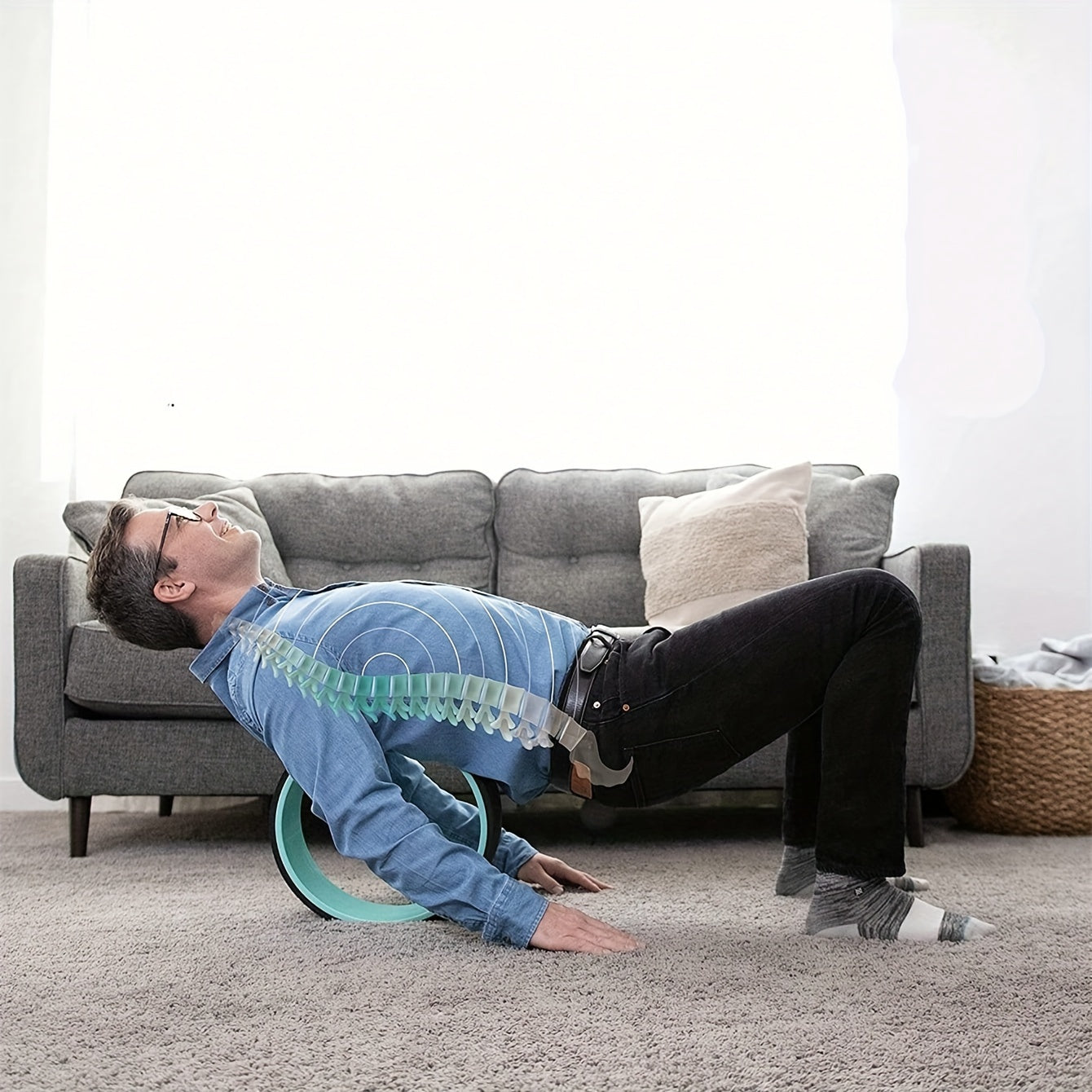 3pcs Yoga Stretching Wheel for Body Bending Muscle Relaxation