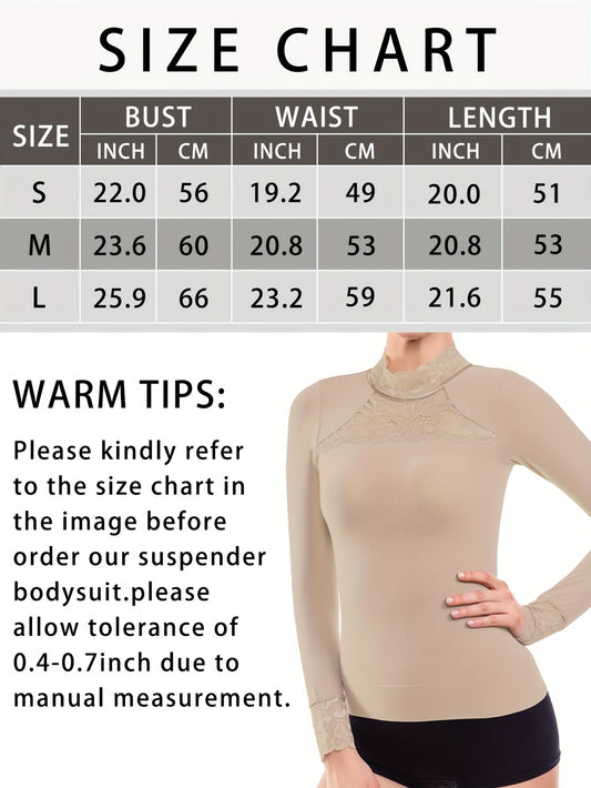 Lace Shaping Top Long Sleeve Slimming Underwear