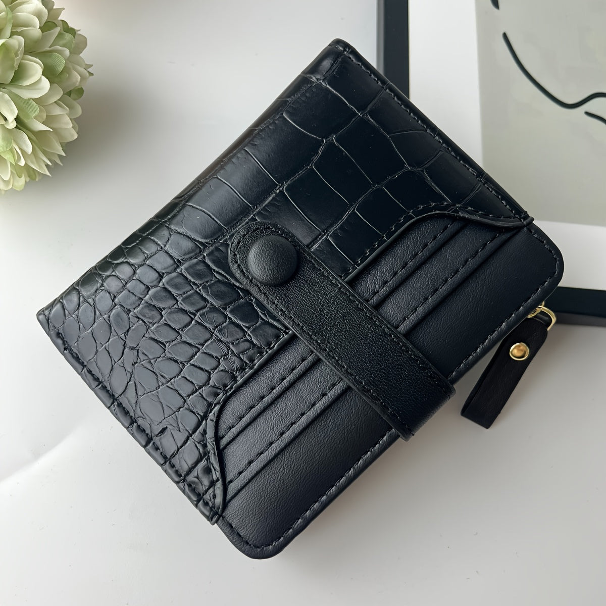 Crocodile Print Clutch Wallet Card Case Coin Purse