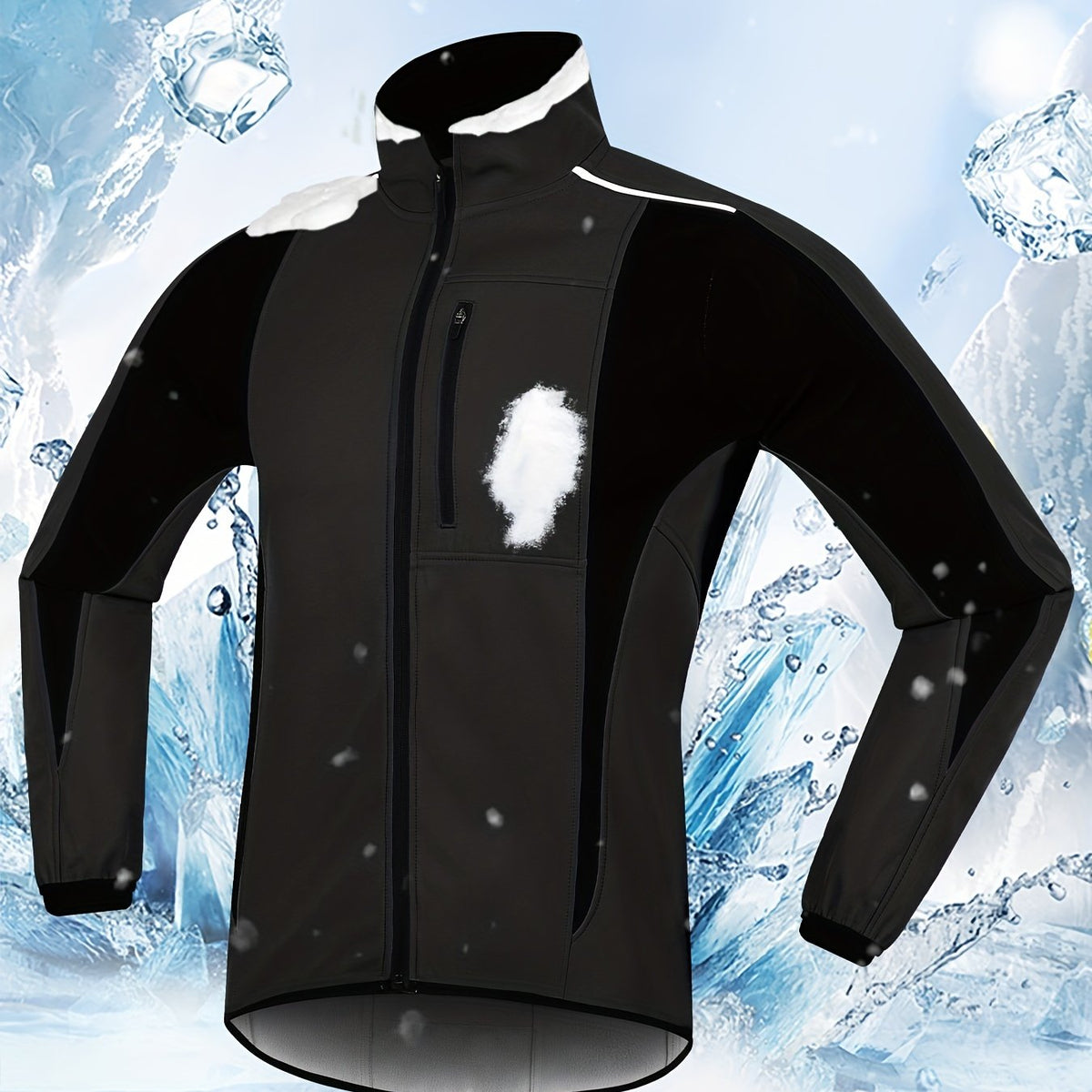 Thermal Fleece Bike Jacket Waterproof Windproof Cycling