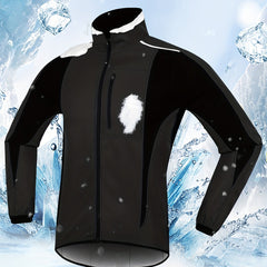Thermal Fleece Bike Jacket Waterproof Windproof Cycling