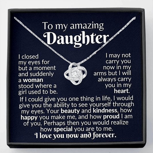 Love Knot Necklace for Daughter - Gift for Children