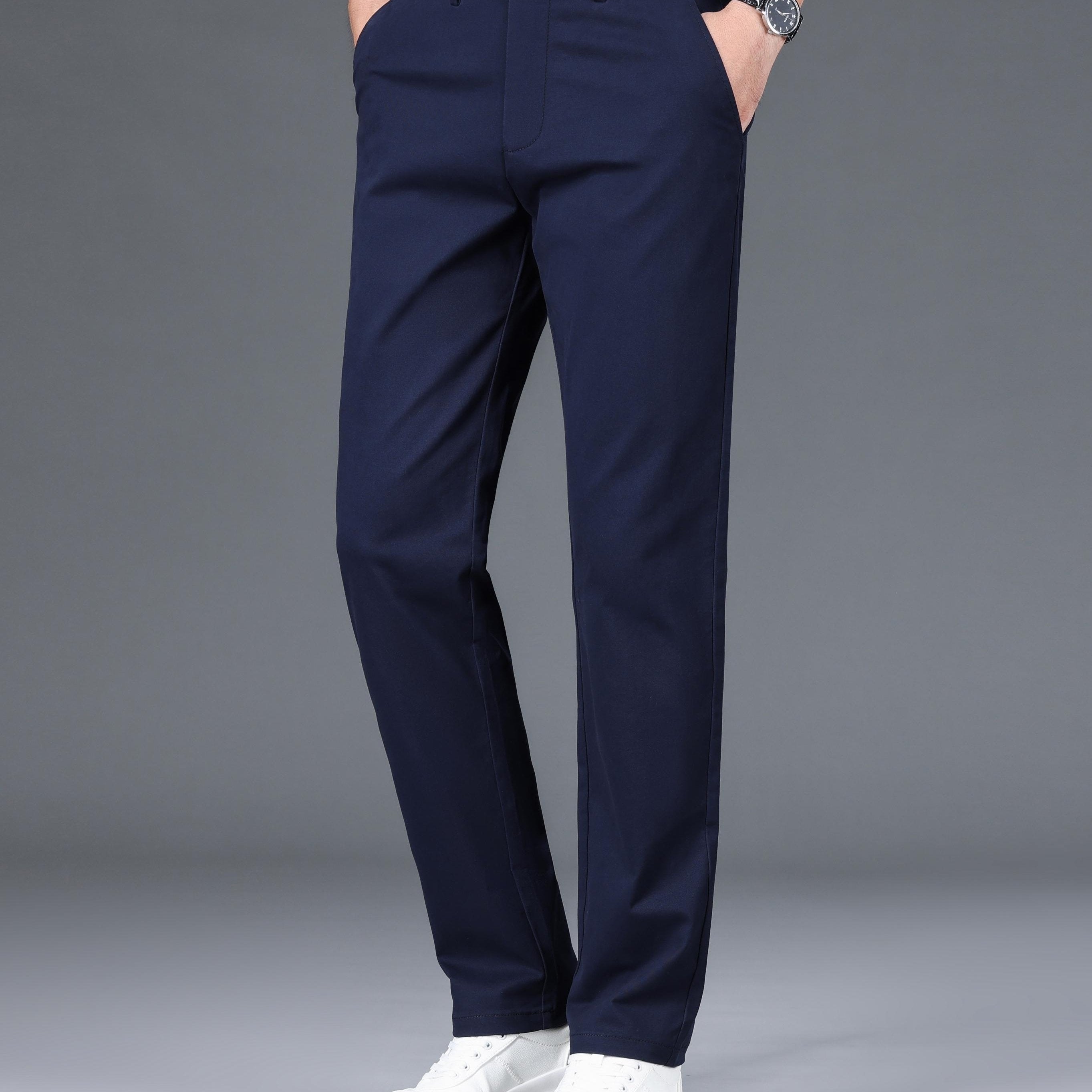 Men's Classic Stretch Dress Pants for Fall Winter Business