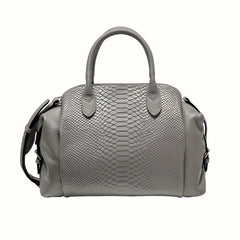 Vintage Crocodile Pattern Crossbody Bag with Zipper Closure
