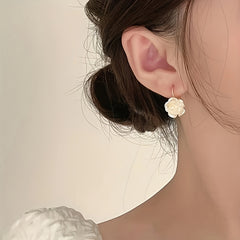 Camellia Dangle Earrings for Women, Summer Party Gift