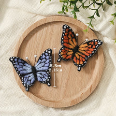 Butterfly Hairpin Brooch Wool Felt DIY Kit with Embroidery Cloth Threads Needles