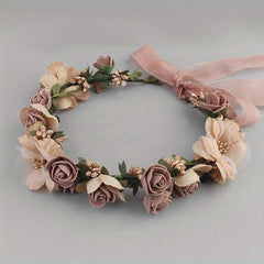 Fabric Garland Headwear Lace Flower Headband Summer Beach Headdress
