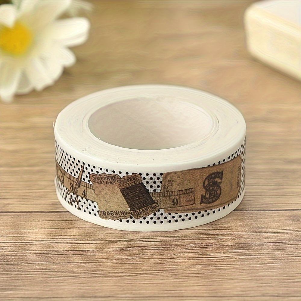 Retro Ruler Journal & Paper Glue Tearable Decorative Sticker
