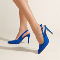 Women's Pointed Toe High Heels Slingback Stiletto Heels Dress Sandals