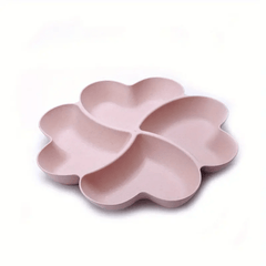 Heart Fruit Tray 4 Grid Snack Clover Small Fruit Basket