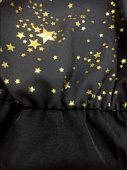  Galaxy Print V Neck Swing Belted Dress