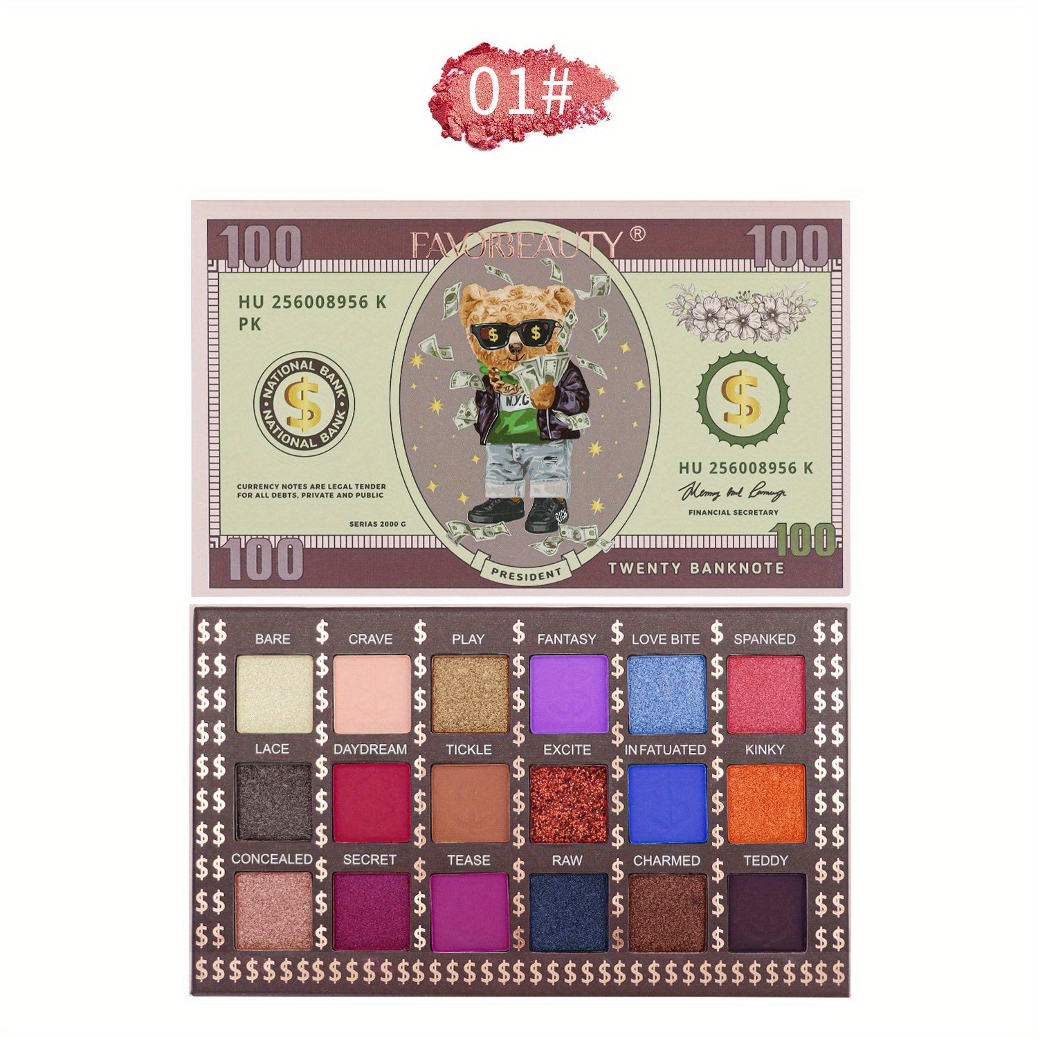 18 Colors Eyeshadow Palette Pearly Matte Shimmer Glitter Finish