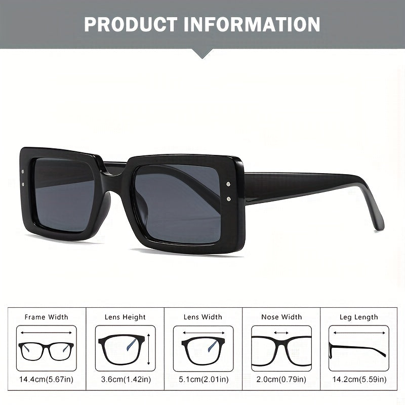 Polarized Classic Women Sunglasses Rectangular Candy Party Eyeglasses