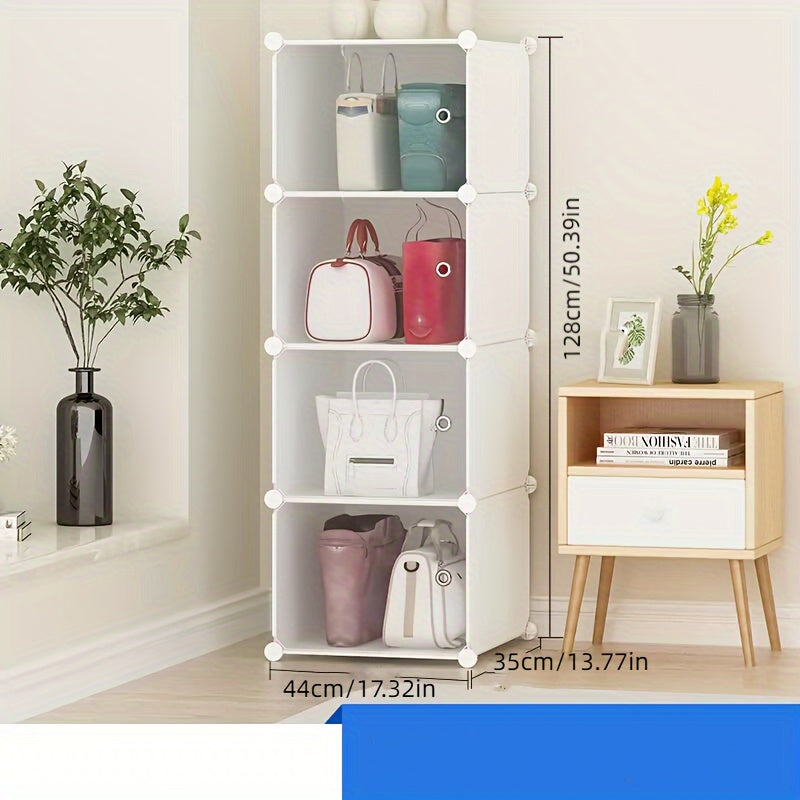 1pc Plastic Foldable Shoe Box Jewelry Storage Rack