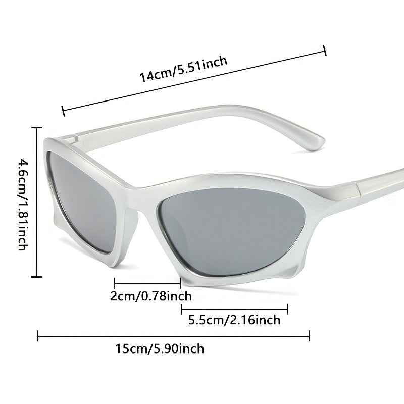 Y2K Mirror Lens Sunglasses Cyberpunk Outdoor Glasses UV400