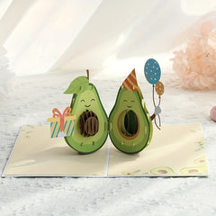 3D Avocado Birthday Card - Send Unique Wishes