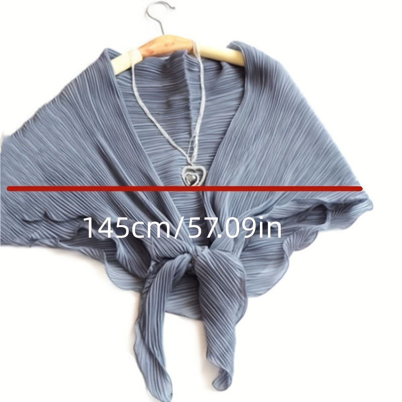 Breathable Chiffon Shawl Solid Long Sleeves Sunproof Wrap Women