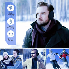 200PCS Winter Windproof Ear Muffs Fleece Ear Warmers Behind The Head Band