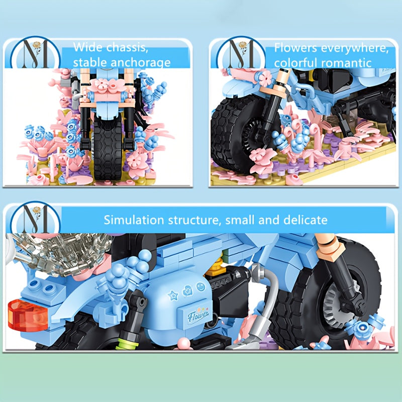 Retro Motorcycle Building Blocks Set - Compliant 6